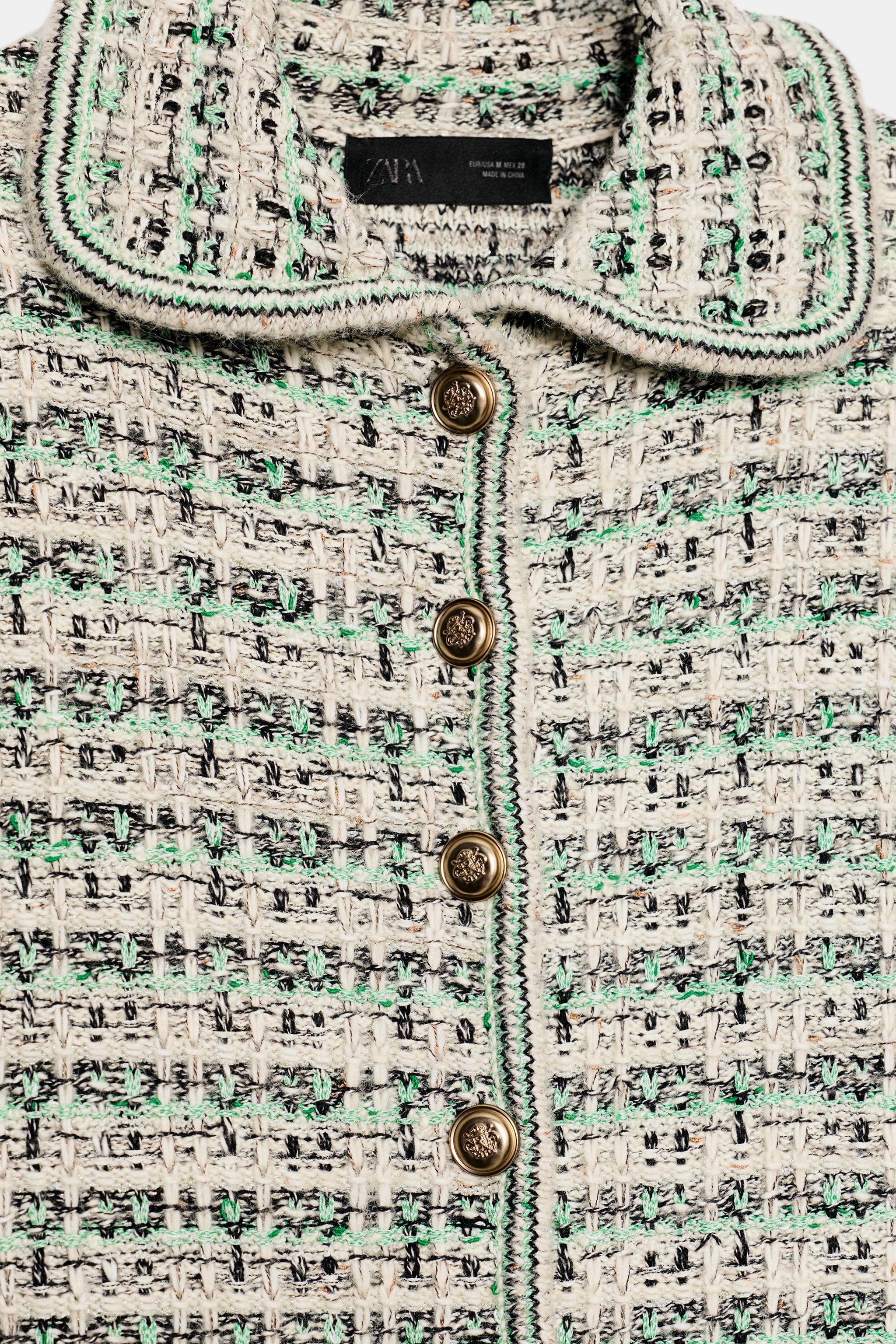 MANTEAU LONG STRUCTURÉ EN FIL MÉTALLISÉ